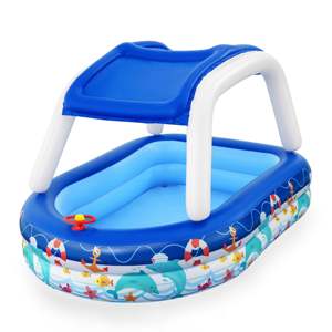 <span class=keywords><strong>Bestway</strong></span> 54370 Capitán de mar Inflable Piscina familiar sombreada 2,13 M X 1,55 M X 1,32 M - Product Image 1