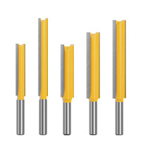 Mata Bor Router Baja Kecepatan Tinggi AlTiN ODM 2 Mata Pisau Panjang 1/2" Shank, Kedalaman Potong 100mm, CNC, Untuk Pembuatan Furnitur Kayu Keras