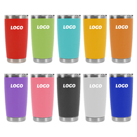 Gobelet de voiture en acier inoxydable personnalisable en plusieurs couleurs, avec verrouillage de température, facile à nettoyer, avec poignée
