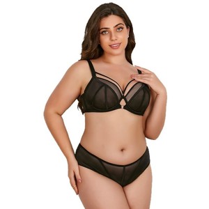 <span class=keywords><strong>Soutien</strong></span>-<span class=keywords><strong>gorge</strong></span> push-up à armatures en dentelle pour femmes grandes tailles Zoyiame, avec bonnets couvrants et 3 rangées de crochets ajustables - Product Image 5