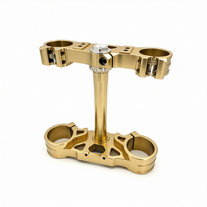 Abrazadera Triple Superior e Inferior de Aluminio Mecanizado CNC Personalizada con Eje de Dirección para Motocicleta Todoterreno - Product Image 1