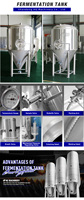 Fermenteur conique à double enveloppe en acier inoxydable SUS304 de 2000 L pour brasserie