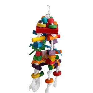 New Design Colorful Wooden Chewing <strong>Toy</strong> for Medium-Large <strong>Parrots</strong> - Natural Block Bird <strong>Toy</strong> in Stock Ready to Ship - Product Image 5