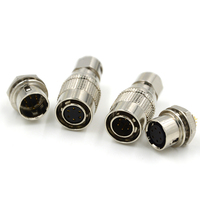 Connecteur de montage sur panneau Linconn GL10A 4 5 6 broches Caméra industrielle Connecteurs mâles/femelles à fixation arrière Argent ROHS Connecteurs circulaires