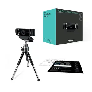Logitech Webcam C922卸売Android TVボックスラップトップカメラ720P hd USBpcスカイプズーム会議電話用Webcam