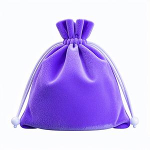 Sac cadeau à cordon en velours, pochette à bijoux avec impression de logo, petite pochette à bijoux avec logo imprimé, sac à cordon - Product Image 4