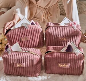 DICHOS Borsa <span class=keywords><strong>per</strong></span> il Trucco Personalizzata, Regalo <span class=keywords><strong>per</strong></span> Damigelle, Beauty Case da Viaggio, Regalo di Compleanno <span class=keywords><strong>per</strong></span> Lei, Regalo <span class=keywords><strong>per</strong></span> la Festa della Mamma - Product Image 2