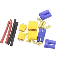Connecteurs adaptateurs mâles et femelles T Plug XT60 XT90 EC3 EC5 avec fil en silicone 16AWG et tube thermorétractable pour drone RC FPV