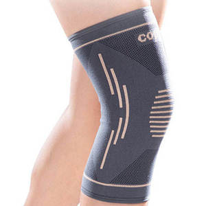 Manchon de genou élastique en spandex tricoté 3D personnalisé pour le volleyball et le basketball, avec cuivre, en promotion - Product Image 4