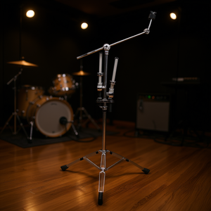 ขาตั้งกลองดับเบิ้ลทอมสีเงิน พร้อมระบบควบคุมแป้นเหยียบแบบมืออาชีพ - Product Image 2