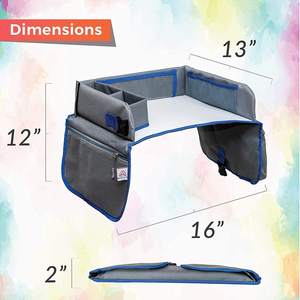 Bandeja de Viaje para Niños de Poliéster 600D con Tablero de Borrado en Seco, Soporte para Tablet Anticaídas, Bandeja de Viaje para Escritorio para Viajes en Auto - Product Image 6