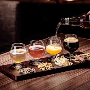 バーレストランショートステムビールグラススナックセットフライトボードチューリップテイスティングカップワインビールグラストレイ付き - Product Image 2