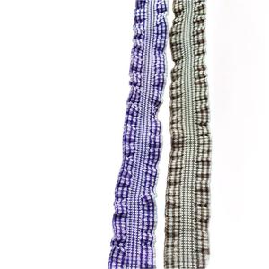Wholesale 25mm Spandex/Nylon <strong>Elastic</strong> Ribbon <strong>Double</strong> <strong>Ruffle</strong> Trim Colorful Herringbone Webbing Baby Clothing Home Textiles Shoes - Product Image 1