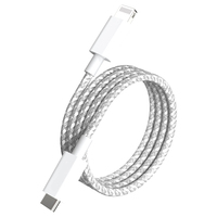 Original 2M MFi-Zertifiziertes USB-C zu Lightning Regenbogen Nylon-Geflochtenes Typ-C zu USB-L Schnelllade-Datenkabel für iPhone iPad