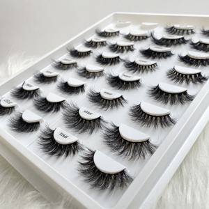 Bulu mata palsu bulu cerpelai tiruan alami individu Label pribadi 8-18mm sutra 3d bulu mata bulu cerpelai kustom - Product Image 5