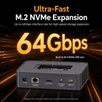Docking Station Thunderbolt 5 180W DC Power 8K 60Hz MST Dual TB5 2.5G Ethernet M.2 NVMe SSD USB 3.2 Hub