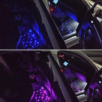 2024 nouveau produit APP télécommande musique tapis starlight pour led fibre optique lumières voiture tapis de sol ensemble