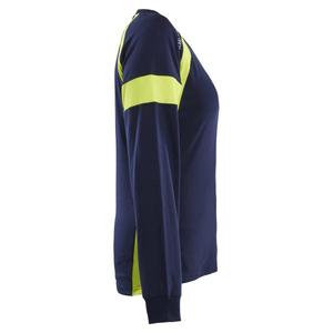 BLAKLADER-Camiseta de manga larga para mujer 352110308833L con azul marino de alta visibilidad/amarillo de alta visibilidad-EAN 7330509917558 ROPA DE TRABAJO DE LA HI-VIS - Product Image 4