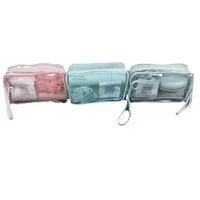 Trousse de Toilette Portable en Plastique Durable, Sac Transparent en PVC avec Fermeture Éclair pour Rangement Domestique, Organisation et Voyages d'Affaires Transfrontaliers