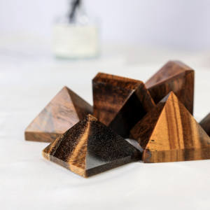 Pyramide en cristal d'œil de tigre jaune naturel, pierre précieuse de guérison pour la décoration de la maison et du bureau, protection contre les EMF, cadeau pour les amateurs de cristaux - Product Image 3