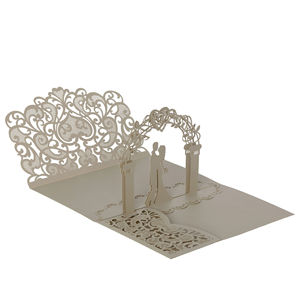 Tarjeta de Felicitación Romántica Rosa para Boda, Tarjeta de Invitación 3D para el Día de San Valentín, Tarjeta de Invitación Personalizada para la Recepción de la Boda, Bendiciones de Boda - Product Image 4