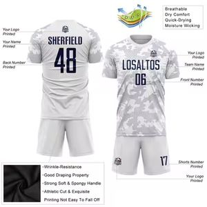 Vente en gros Football Jersey Club Hommes Maillot De <span class=keywords><strong>Foot</strong></span> Confortable Football Survêtement Respirant Rétro Football Jersey - Product Image 4