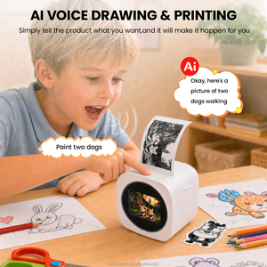 Máquina para Hacer Pegatinas <span class=keywords><strong>con</strong></span> Voz AI y Logotipo OEM para Niños, Mini Impresora Térmica, Manualidades DIY, Juguete Educativo, Regalos para Niños y Niñas - Product Image 6