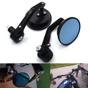 Rétroviseur universel pour guidon de moto de 22 mm de style rétro avec réflecteurs modifiés - Product Image 2