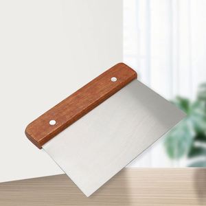 Kitchen Baking <b>Tool</b> <b>Bench</b> Scraper Cutter Stainless Steel Pastry Dough Scraper Cutter With Wooden Handle for Bread Cake - Product Image 3