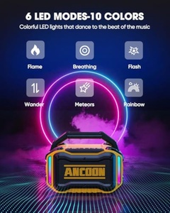 Loa 160W có âm trầm, thời gian phát nhạc 20 giờ, chống nước IPX6, loa công suất lớn dùng cho công trường, ngoài trời, xưởng, nhà để xe - Product Image 6