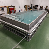 Piscine hors sol en acier inoxydable avec structure en acier galvanisé pour usage domestique et commercial