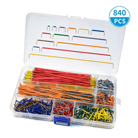 Kit de fils de liaison préformés pour breadboard, 140, 560, 840 pièces, 14 longueurs assorties pour prototypage de circuits, kit électronique DIY