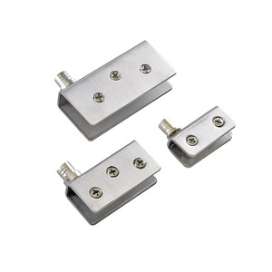 <span class=keywords><strong>Bisagra</strong></span> de Acero Inoxidable para Puerta de Vidrio, Montaje Superficial, Acabado Cepillado, Diseño Minimalista, Antioxidante, para Muebles - Product Image 3