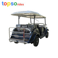 Voiture de golf électrique rétro 8 places en fibre de verre pour extérieur et intérieur, véhicule de tourisme pour centre commercial