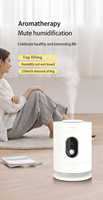Humidificateur ultrasonique électrique 3L avec aromathérapie, usage hôtelier, contrôle mécanique, humidification 250ml/h, matériau PP