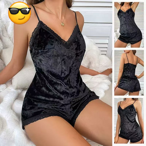 Camisón de Mujer, Talla Grande, Sexy, Lujoso, Elegante, Verano-Otoño, Transpirable, 100% Algodón, Manga Corta, Cuello Redondo, Estilo Casual Vintage - Product Image 1