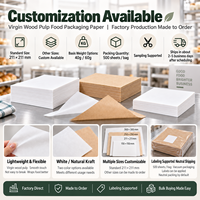 Papier sulfurisé en pâte de bois vierge de haute pureté, papier d'emballage alimentaire écologique pour la pâtisserie, doublure et séparateur d'emballage
