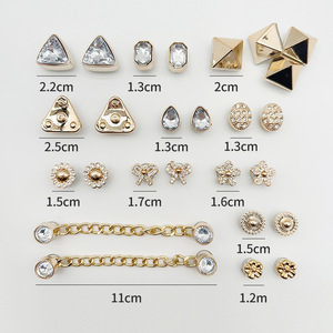 Nouveautés Luxe Bling personnalisé sabot charme strass métal doré décoration accessoires chaussures chaussures décorations chaussures breloques - Product Image 2
