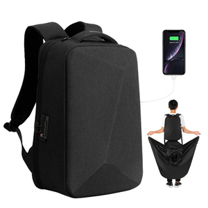 Zaino Unisex Moderno Multifunzionale in Oxford con USB, Copertura Impermeabile Antipioggia, <span class=keywords><strong>Borsa</strong></span> Antifurto per Laptop - Product Image 2