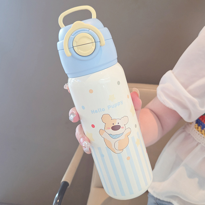 Blue 500ml-with straw-direct drinking