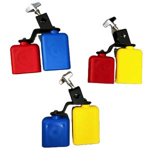 Accessoires d'accompagnement Hochets à poisson en bois double ton Clapets en plastique Support Tambours Tambourins Cloches à vache - Product Image 1