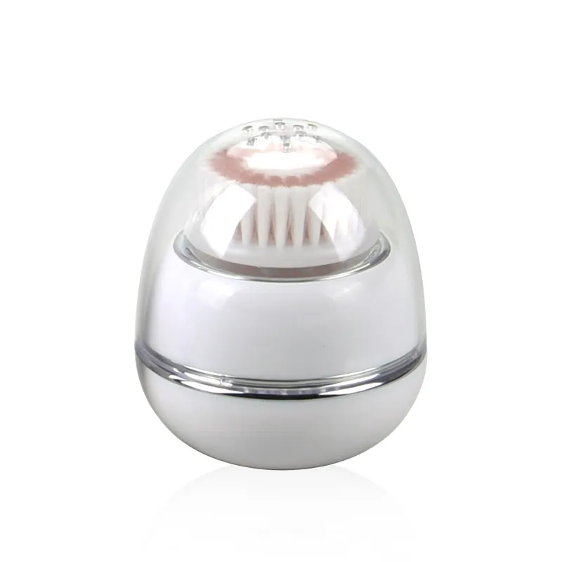 Newest 2 In 1 Rechargeable Brush Head Electronic Silicon Face Cleansing Brush Skin Vibrating Facial Cleaning Brush Device