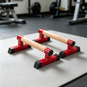 Soporte de Madera de Doble Barra para Flexiones, Barras <span class=keywords><strong>Paralelas</strong></span> para Ejercicios en Casa, Equipo de <span class=keywords><strong>Calistenia</strong></span> para Entrenamiento de Manos en el Suelo - Product Image 2