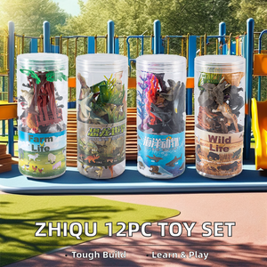 Zhiqu Toys 12 piezas PVC Unisex modelos marinos congelados pequeño Animal dinosaurio conjunto maternidad <span class=keywords><strong>granja</strong></span> aves <span class=keywords><strong>de</strong></span> corral <span class=keywords><strong>de</strong></span> plástico para niños niñas - Product Image 2