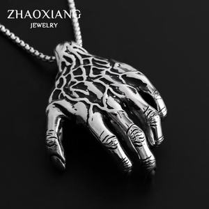 Collares con Colgante de Diseño Punk Retro Personalizado con Garra de Fantasma para Hombre, Acero Inoxidable 2021 - Product Image 1