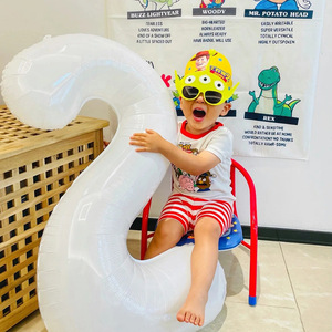 Couleur Feuille Hélium Nombre Ballons Décorations D'anniversaire En Gros <span class=keywords><strong>2023</strong></span> Nouveau 40 pouces pour La Conception De Mariage En Forme Numérique Blanc Unique - Product Image 5