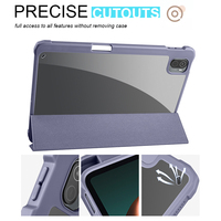 Étui de protection transparent en acrylique pour tablette Redmi Pad2 11 pouces/Pad2 SE 9,7 pouces, antichoc, en cuir PU, avec fonction de mise en veille automatique