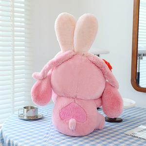 Nuevo Estilo, Lindo Peluche de <span class=keywords><strong>Conejo</strong></span> con Orejas de Stitch, Muñeco Creativo de Peluche con Flores de Stitch - Product Image 5
