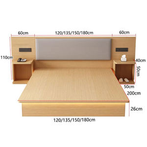Juego de <span class=keywords><strong>Dormitorio</strong></span> de Lujo de Madera Maciza Moderna XINZHONGYE OEM, Marcos de Cama con Cajones de Almacenamiento y Cabecero para Apartamentos - Product Image 6