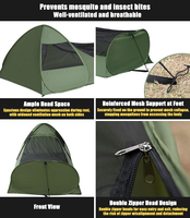 Tente de camping gonflable anti-moustiques à bas prix, quatre saisons, imperméable, résistante aux UV, en tissu Oxford, lit de camping portable